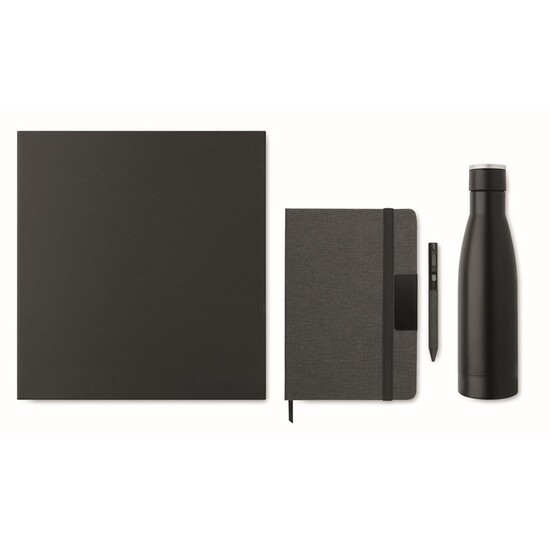Set Notizbuch mit Flasche