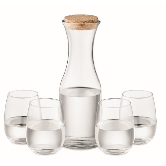 Set aus recyceltem Glas