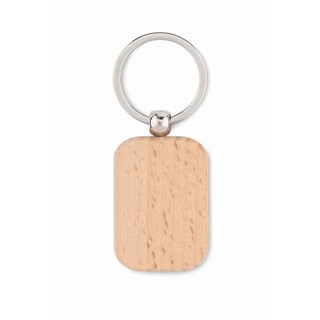 Schlüsselring Holz, eckig