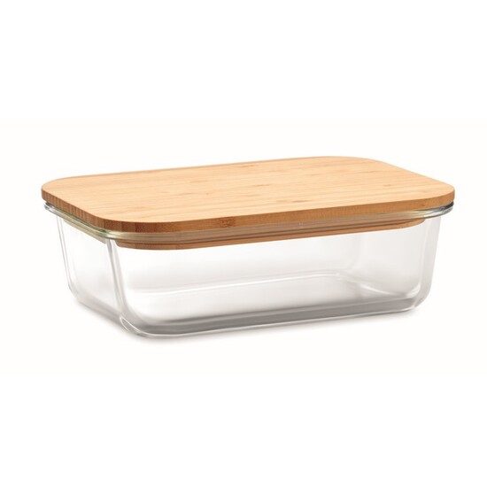 Lunchbox Glas mit Bambus