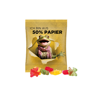 Minitüte, 10 g, Papierfolie weiß, Trolli Fruchtgummi Flugzeuge