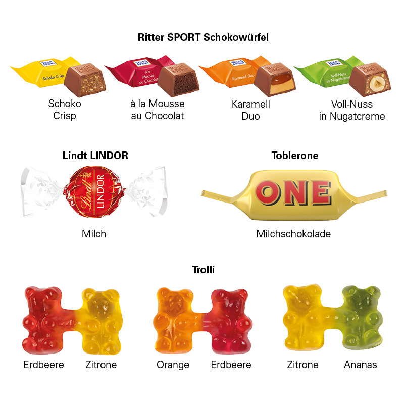 Adventskalender Eco L, Trolli Team Gummibärchen