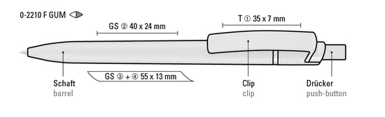 RECYCLED PET PEN STEP F GUM
