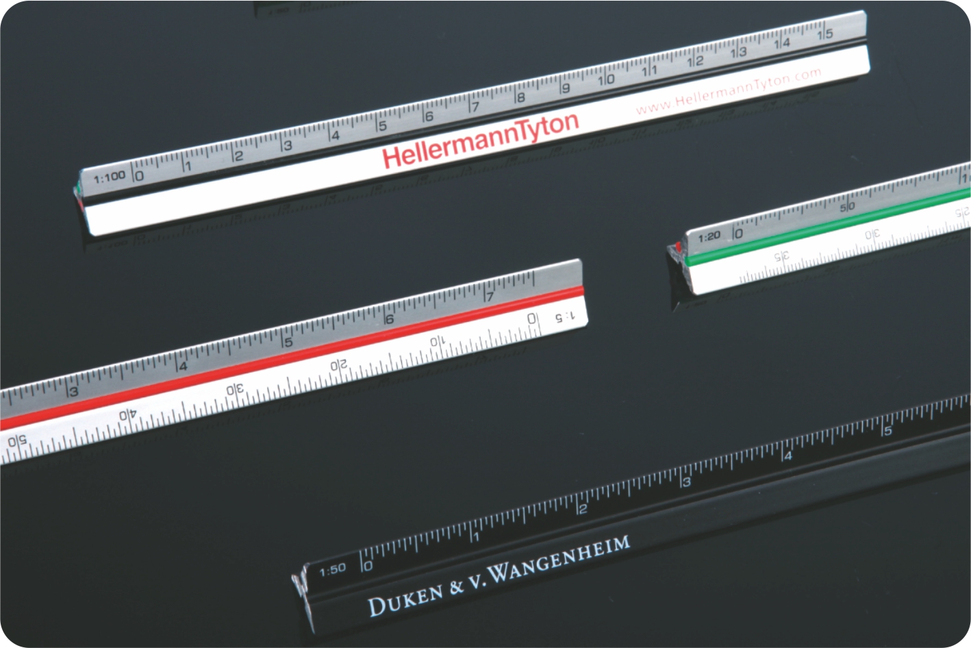 Aluminium-Dreikantlineal