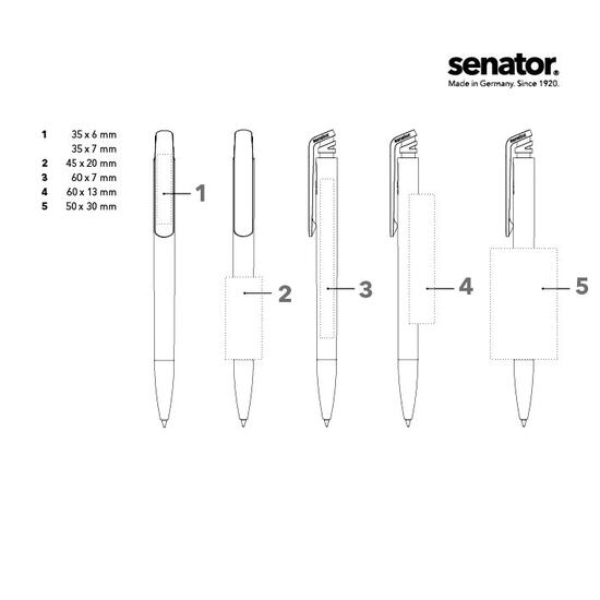 senator Trento Matt Recycled Druckkugelschreiber
