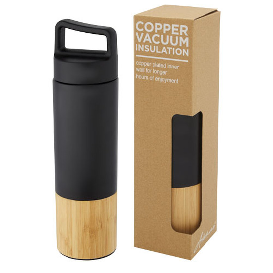 Torne 540 ml Kupfer-Vakuum Isolierflasche mit Bambus Außenwand