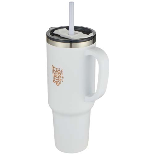 Sydney 1200 ml doppelwandiger RCS-zertifizierter Kupfer-Vakuum Isolierbecher mit Strohhalm