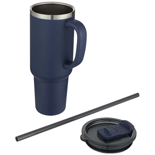 Sydney 1200 ml doppelwandiger RCS-zertifizierter Kupfer-Vakuum Isolierbecher mit Strohhalm
