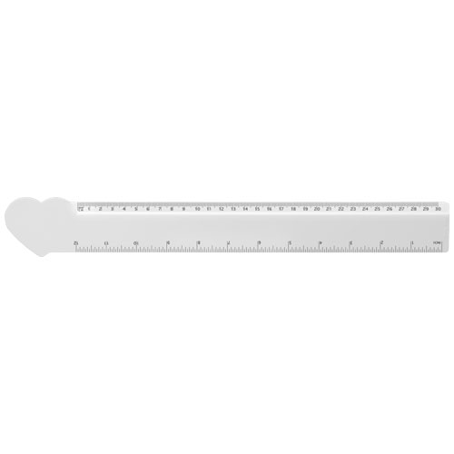 Tait 30 cm herzförmiges Lineal aus Recycling-Kunststoff