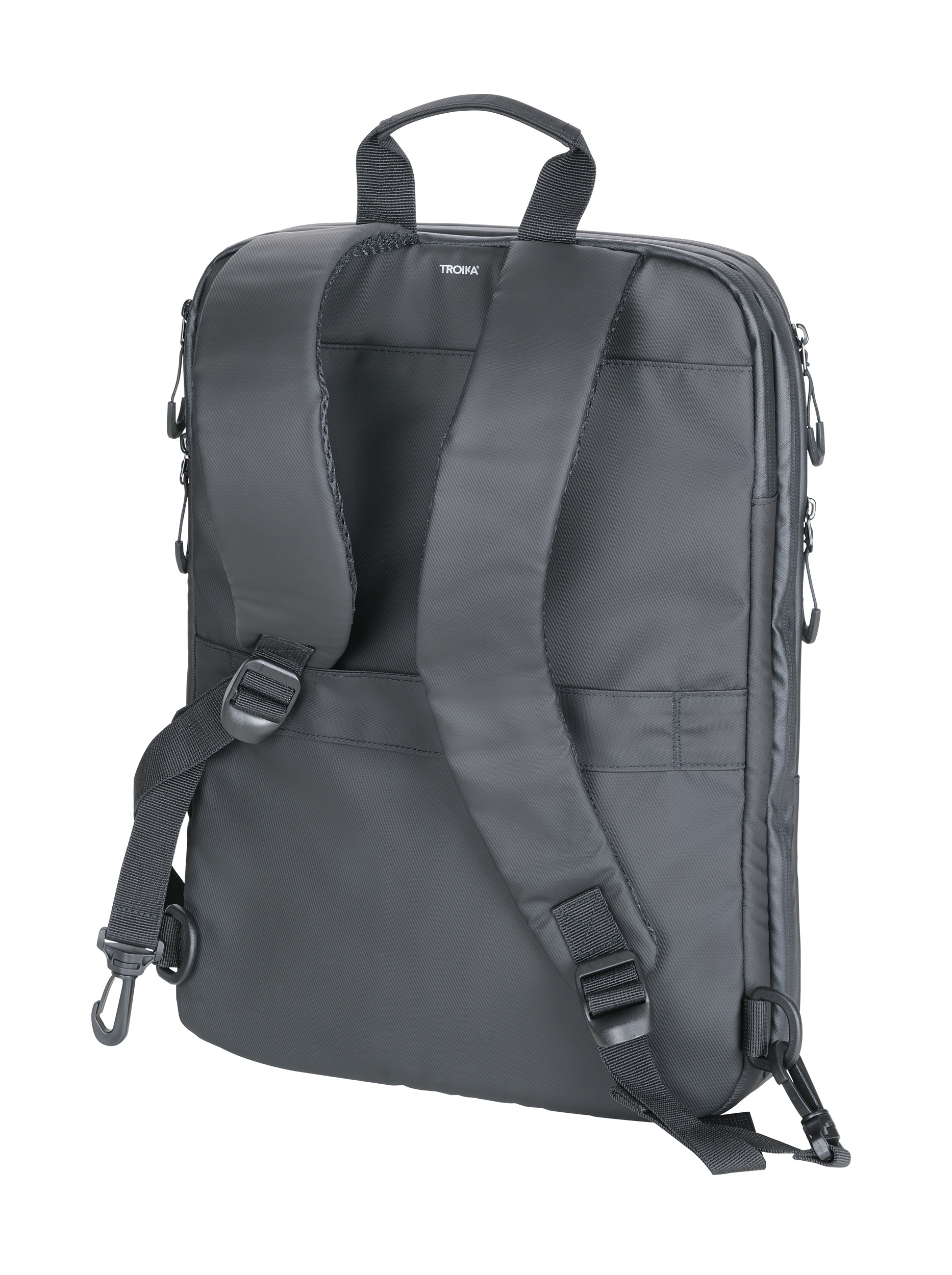 TROIKA Laptop-Rucksack TROIKA BLACK EXPANDABLE