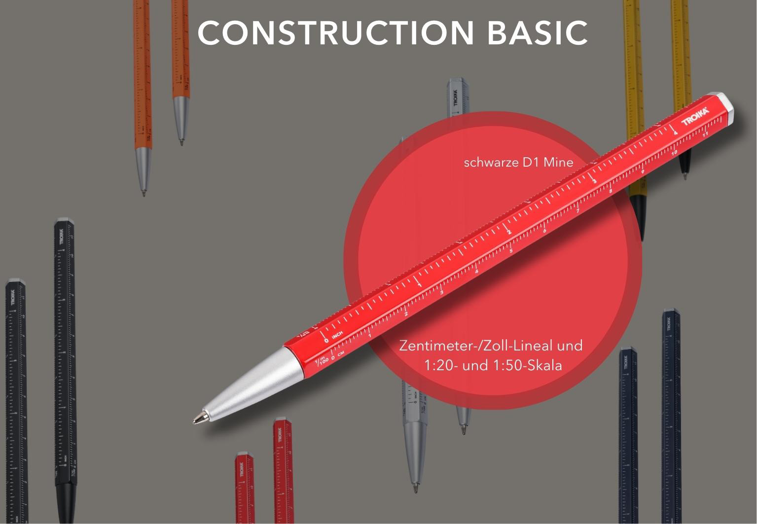 TROIKA Multitasking-Kugelschreiber CONSTRUCTION BASIC