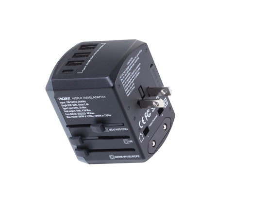 TROIKA WORLD TRAVEL ADAPTER TRA45/BK