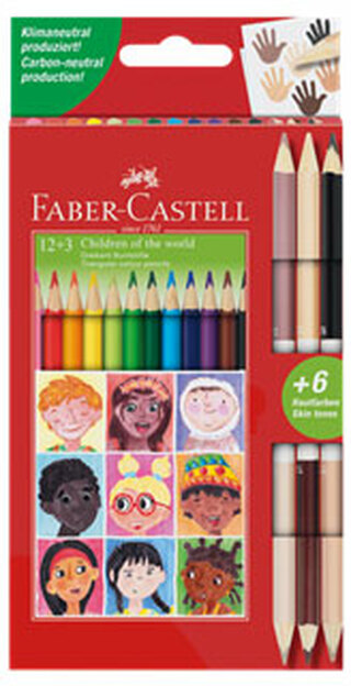Faber-Castell Children of the World 12+3 Kartonetui