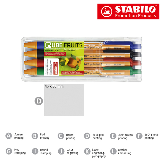 STABILO pointball 4er-Set Kugelschreiber