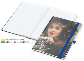 Match-Book White Bestseller A4 Cover-Star matt-individuell, mittelblau