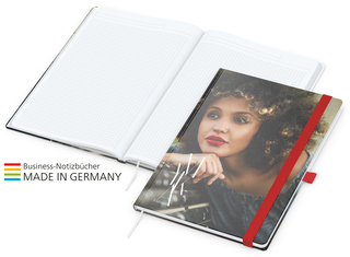 Match-Book White Bestseller A4 Cover-Star matt-individuell, rot
