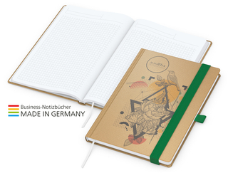 Notizbuch Match-Book White Bestseller A5 Natura braun-individuell, grün
