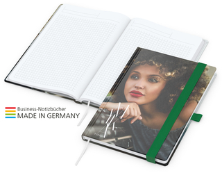 Match-Book White Bestseller A5 Cover-Star gloss-individuell, grün
