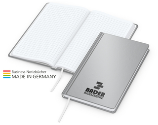 Notizbuch Easy-Book Basic Bestseller Pocket, silber, Prägung schwarz-glänzend