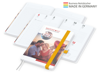 Match-Hybrid White Bestseller A5, Cover-Star matt-individuell, gelb