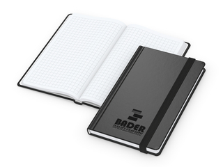 Notizbuch Easy-Book Comfort Bestseller, Pocket, schwarz inkl. Prägung schwarz-glänzend