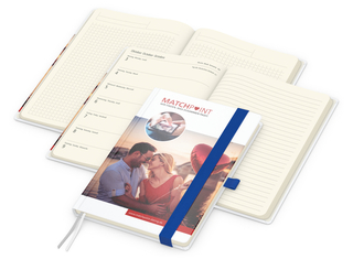 Wochenplaner Match-Hybrid Creme Bestseller, Cover-Star gloss, mittelblau