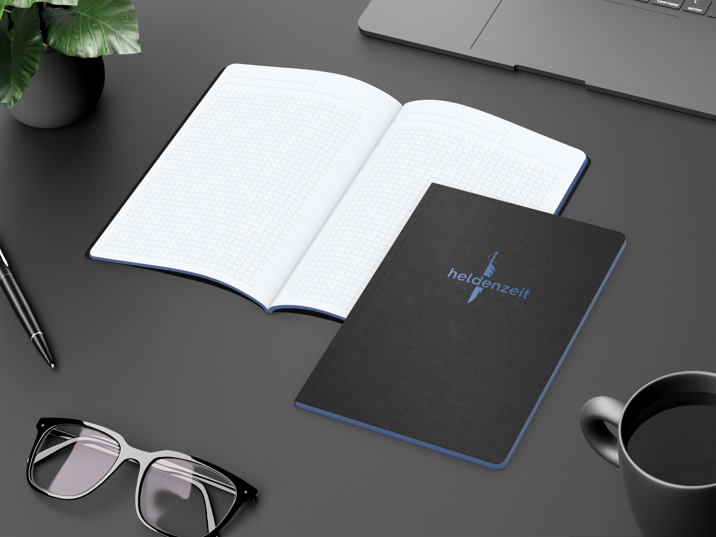 Notizbuch Tablet-Book Slim Bestseller, A5, mittelblau