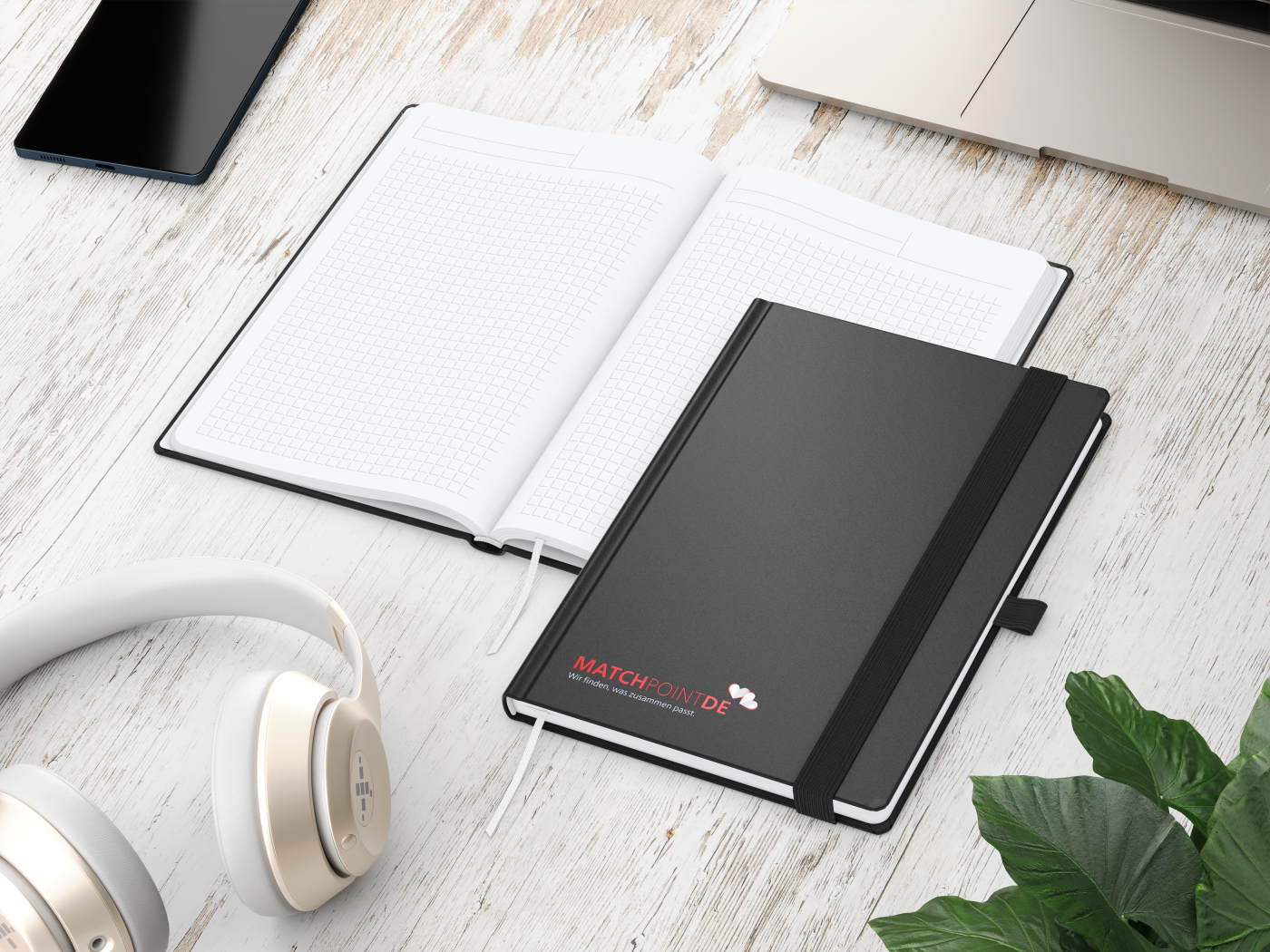 Notizbuch Vision-Book White Bestseller, A5, schwarz
