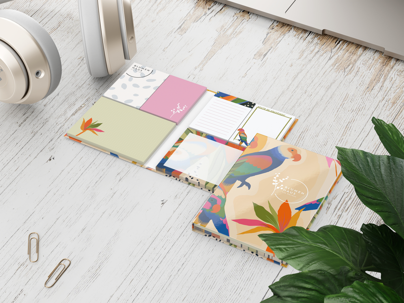 Haftnotiz-Set Monaco Bookcover, gloss-individuell