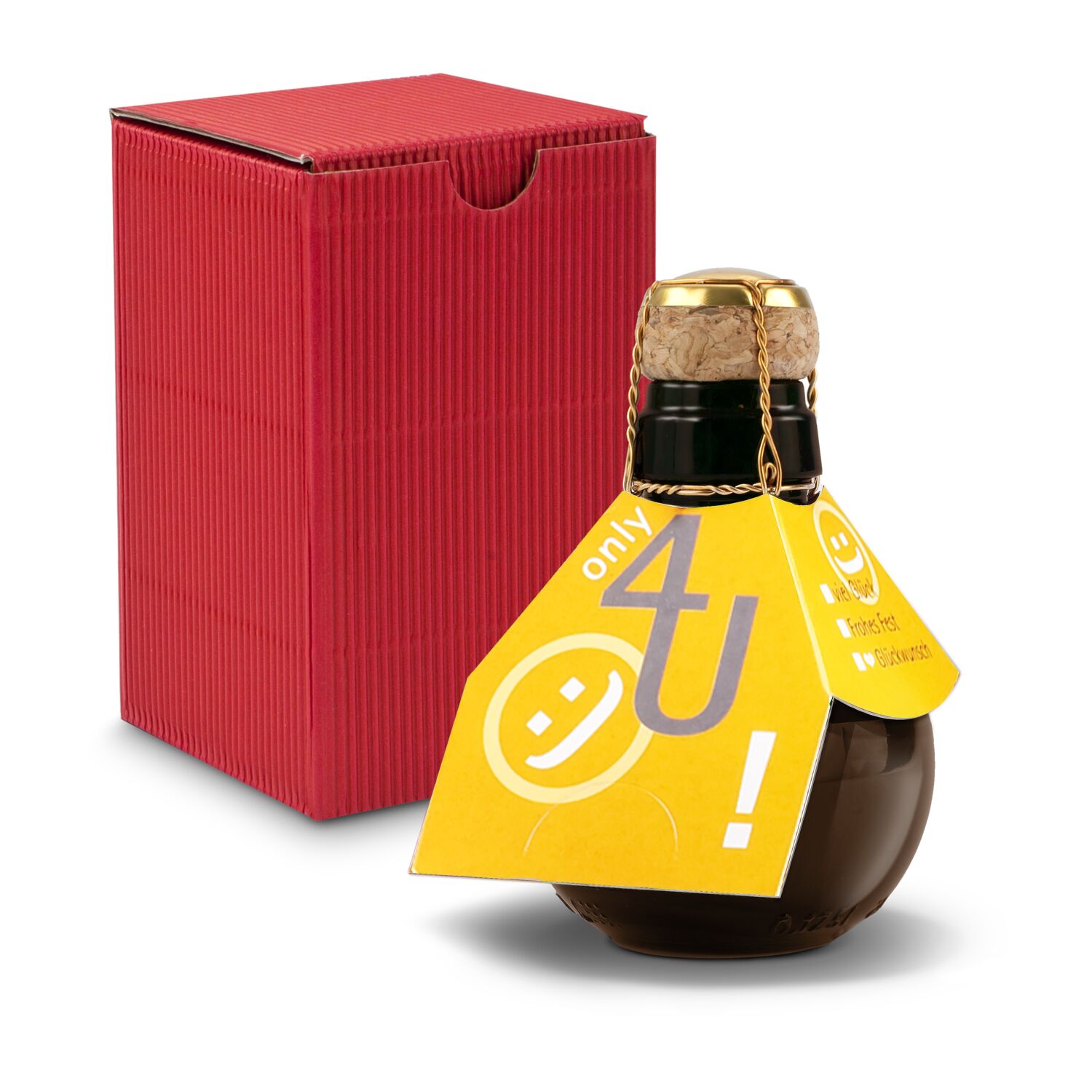 Origineller Sekt Only 4 u - Karton Rot, 125 ml 2K1358b4