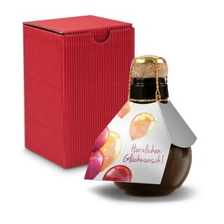 Origineller Sekt Herzlichen Glückwunsch - Karton Rot, 125 ml 2K1358m4