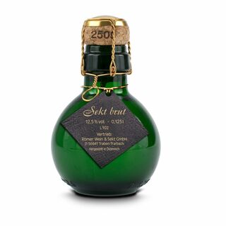 Kleinste Sektflasche der Welt Anhänger in schwarz, 125 ml 2K1540c