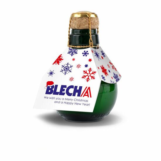 Kleinste Sektflasche der Welt Anhänger in schwarz, 125 ml 2K1540c