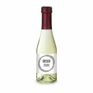 Secco ZERO, alkoholfrei - Flasche klar - Kapsel Bordeauxrot, 0,2 l 2K1939f
