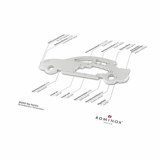 ROMINOX® Key Tool Car/Auto (18 Funktionen) Werkzeug 2K2101p
