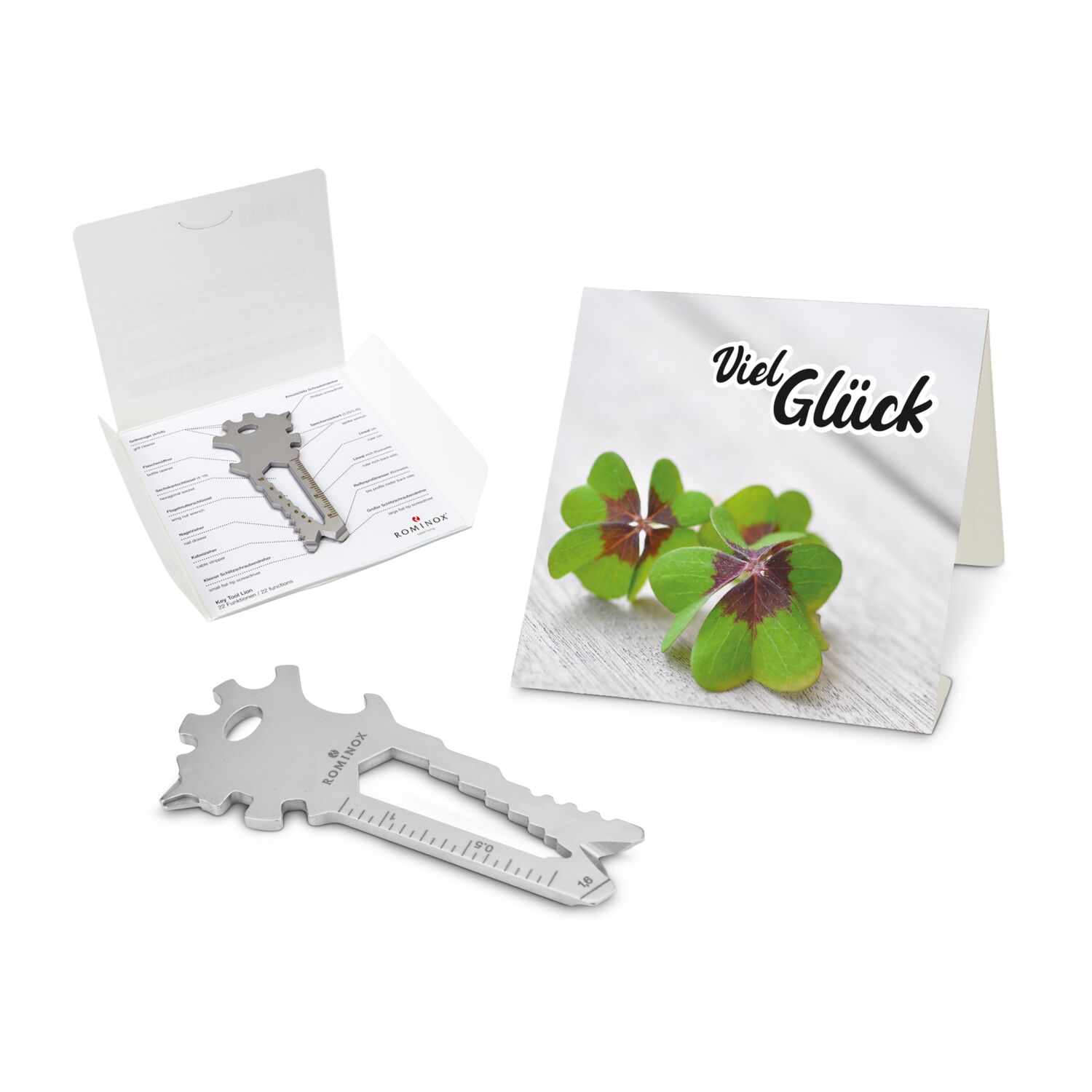ROMINOX® Key Tool Lion (22 Funktionen) Viel Glück 2K2109b