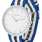 Metalluhr TEXSTYLE FLAT silver big