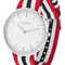 Metalluhr TEXSTYLE FLAT silver big