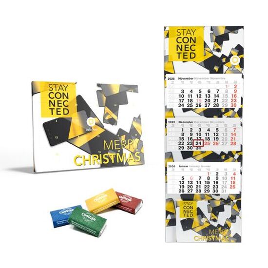 Jahreskalender mit Adventskalender 100 g ChoViva Naps