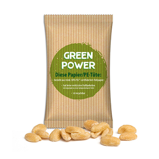 Geröstete Erdnüsse 10 g  Papier/PE-Verbundfolie weiß