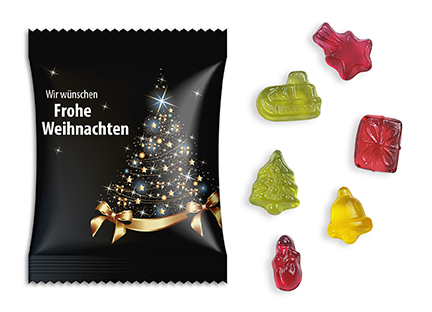 Fruchtgummi Weihnachtsedition 10 g  Wir wünschen frohe Weihnachten
