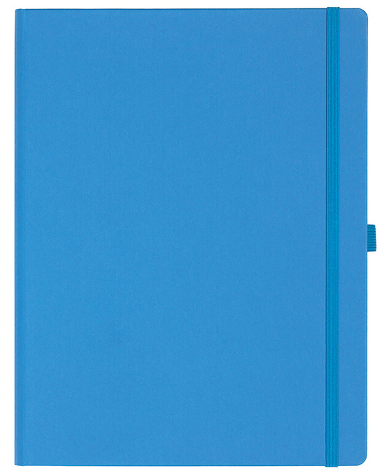 Notizbuch Style Large im Format 19x25cm, Inhalt kariert, Einband Fancy in der Farbe China Blue