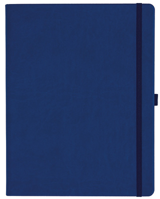 Notizbuch Style Large im Format 19x25cm, Inhalt kariert, Einband Slinky in der Farbe Ultramarine