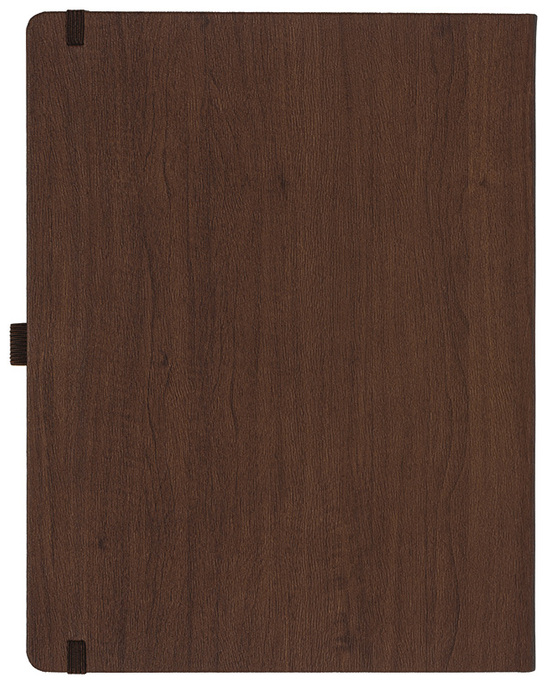 Notizbuch Style Large im Format 19x25cm, Inhalt liniert, Einband Woody in der Farbe Brown