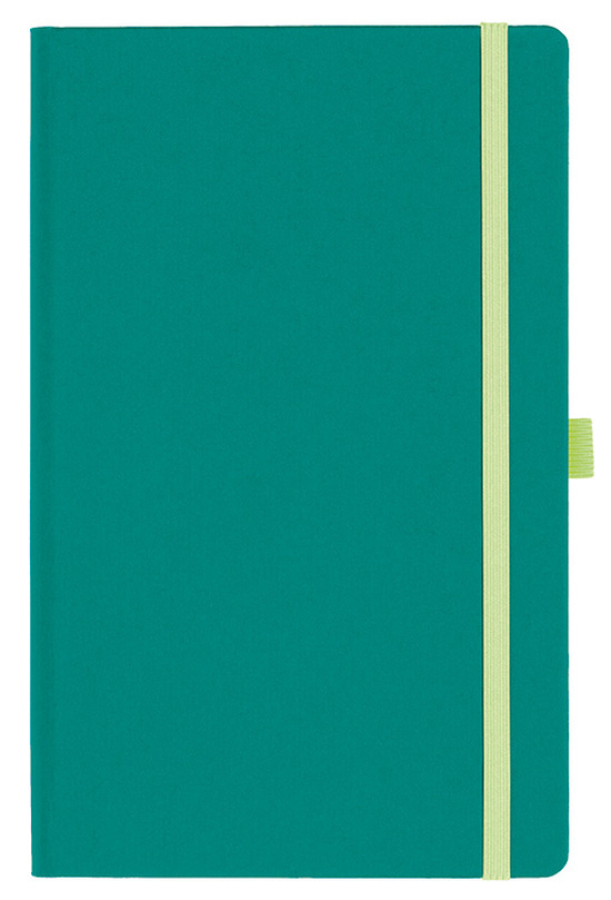 Notizbuch Style Medium im Format 13x21cm, Inhalt blanco, Einband Fancy in der Farbe Laguna