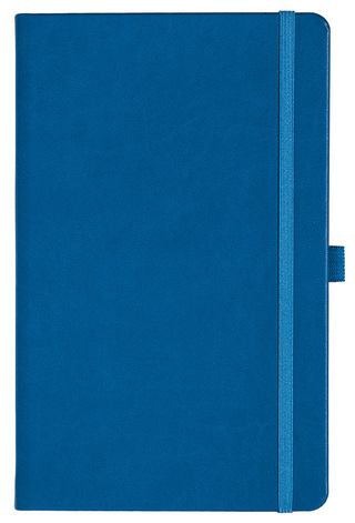 Notizbuch Style Medium im Format 13x21cm, Inhalt kariert, Einband Slinky in der Farbe Azure