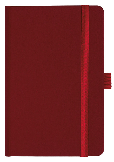 Notizbuch Style Small im Format 9x14cm, Inhalt kariert, Einband Fancy in der Farbe Ruby Red