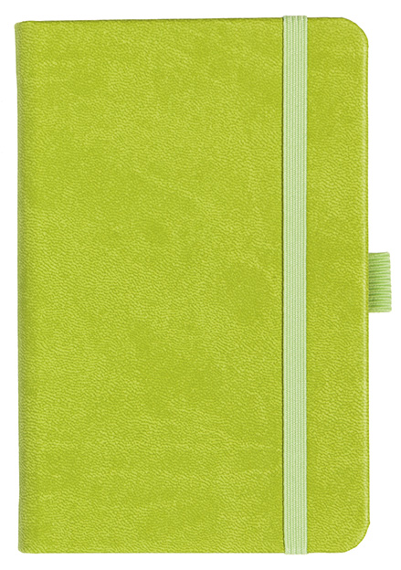 Notizbuch Style Small im Format 9x14cm, Inhalt liniert, Einband Slinky in der Farbe Lime