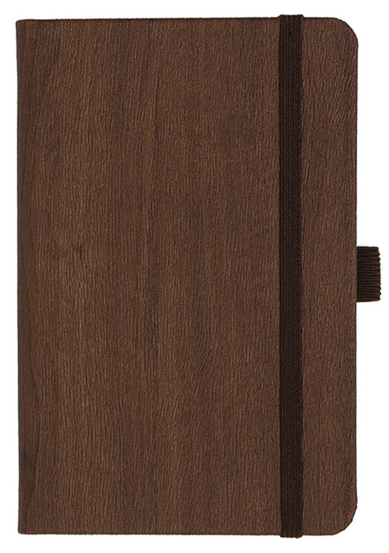 Notizbuch Style Small im Format 9x14cm, Inhalt liniert, Einband Woody in der Farbe Brown