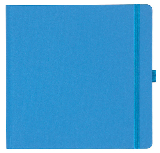 Notizbuch Style Square im Format 17,5x17,5cm, Inhalt liniert, Einband Fancy in der Farbe China Blue